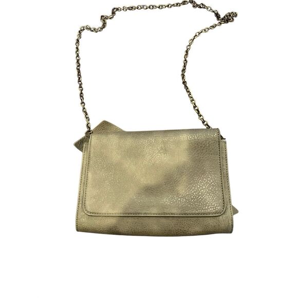 NWOT Anthropologie BELLA BOW Vegan Leather Crossbody Handbag w Detachable Metal - Picture 5 of 9